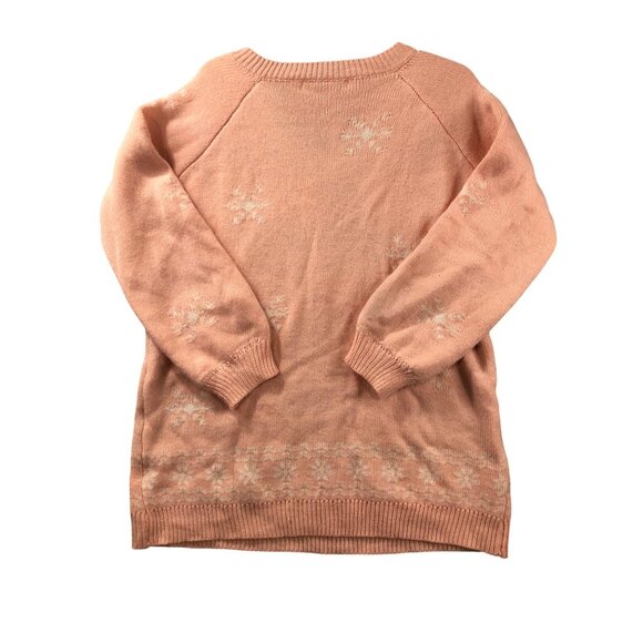 Christmas Sweater Size S Pink Cat Lady Black Snowflakes Cute Fun Oversized READ - Picture 3 of 8